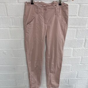 MADELEINE THOMPSON Paperbag Ruffle Pink High Waisted Pants sz 6P